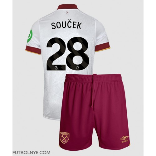 Camiseta West Ham United Tomas Soucek #28 Tercera Equipación para niños 2024-25 manga corta (+ pantalones cortos)